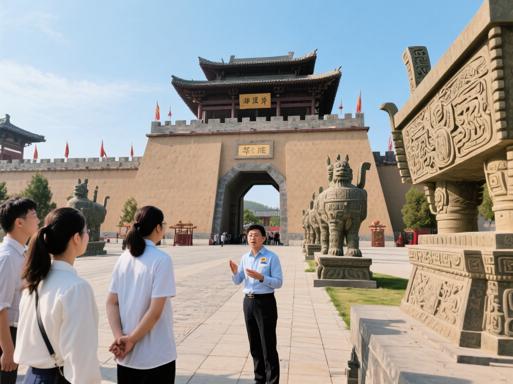 在游览过程中，导游讲述了华门背后的故事，从古代帝王